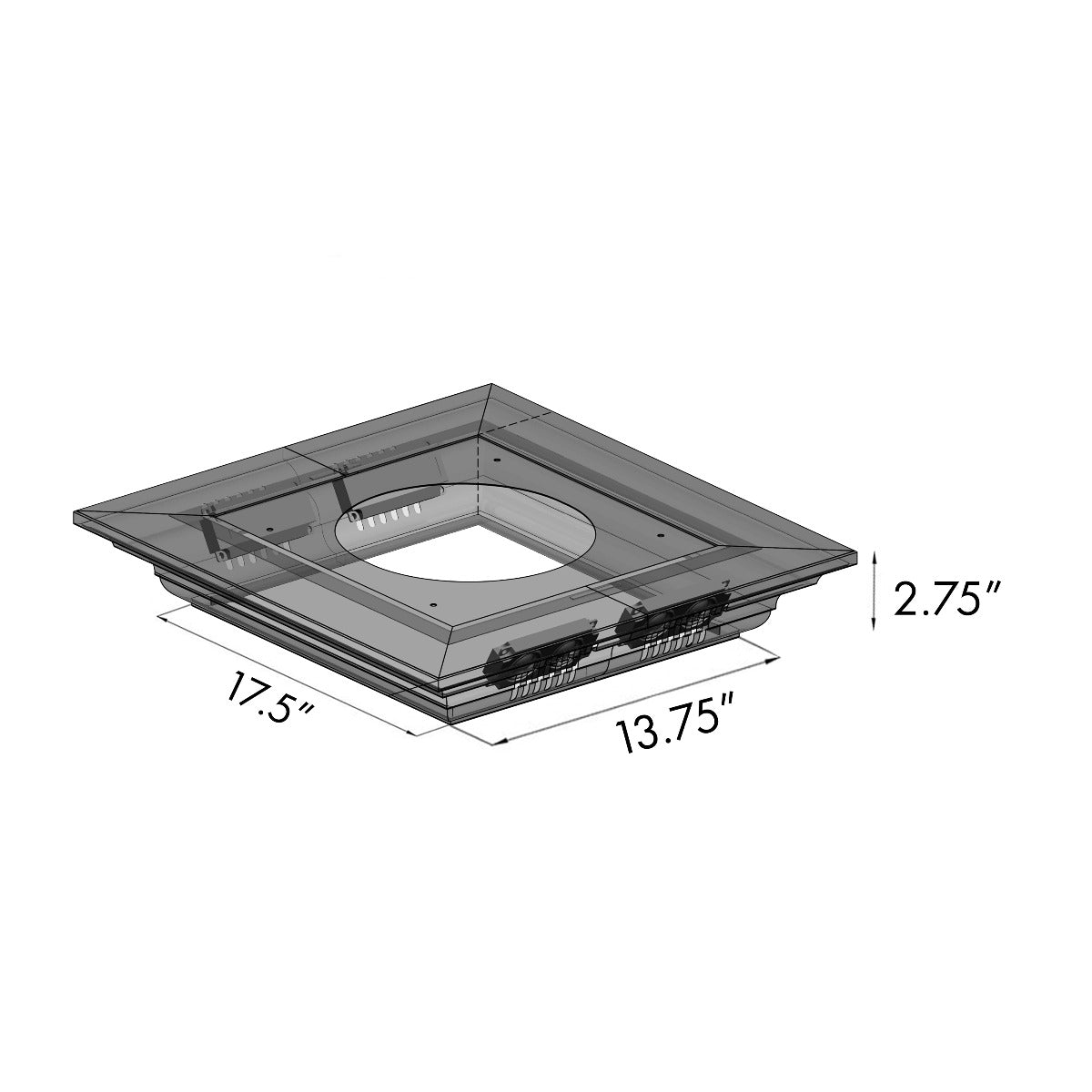 ZLINE 48 in. Island Mount Range Hood 400 CFM Stainless Steel Bluetooth CrownSound Speakers (KE2iCRN-BT-48)