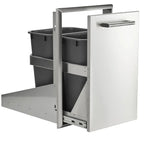 Coyote 18" Front To Back Trash Recycle Combo