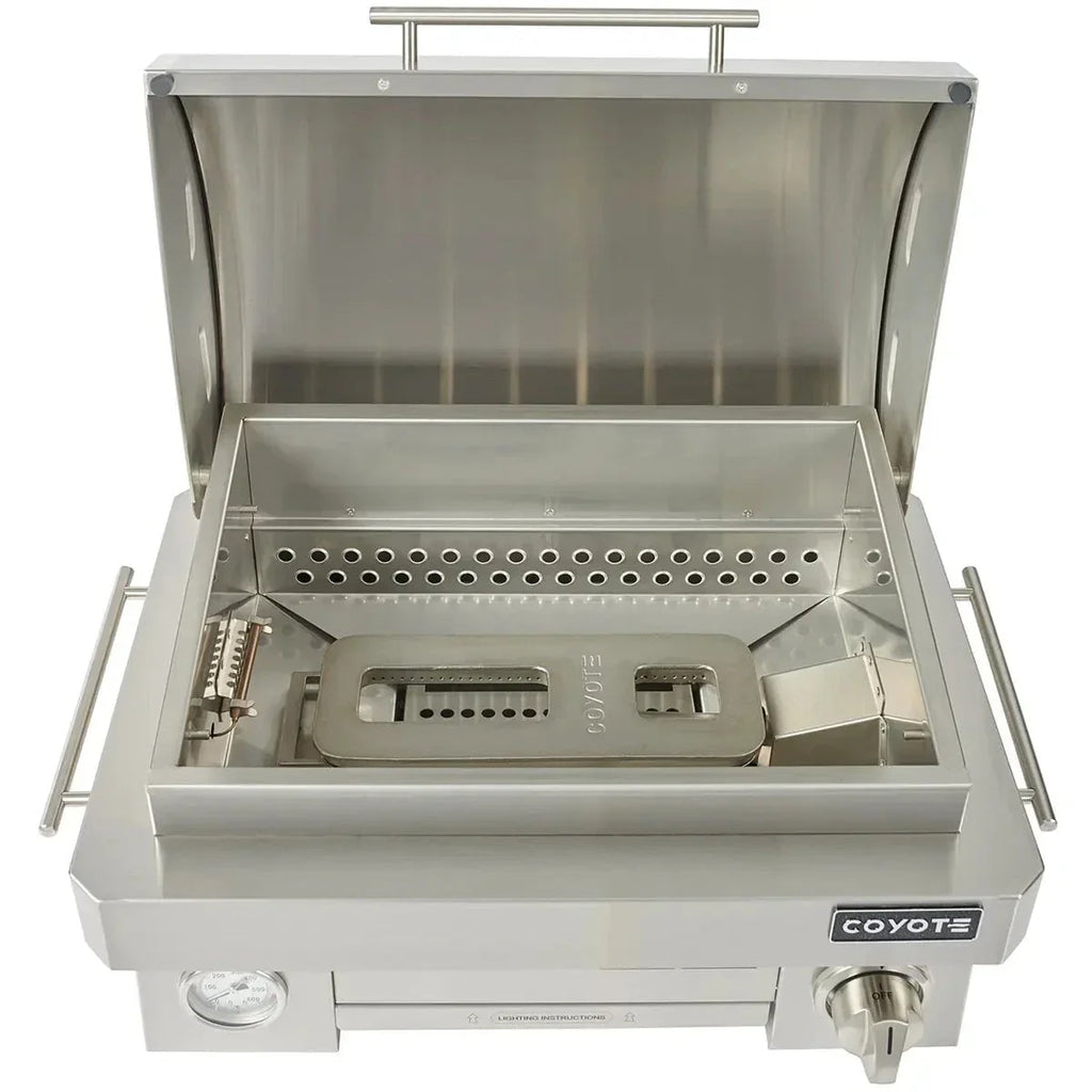 Coyote Portable Grill; Infinity burner up to 20,000 btu; LP Gas ONLY