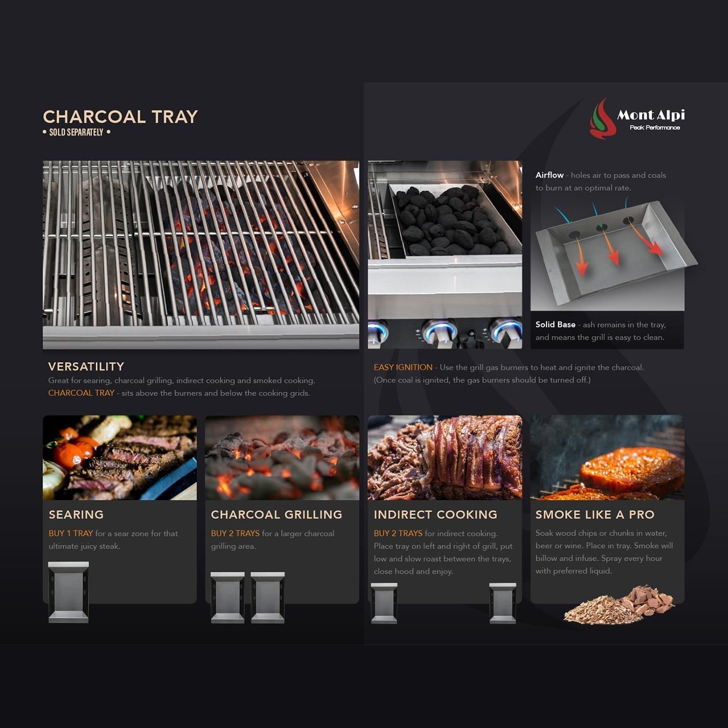 Mont Alpi 805 Deluxe Island Grill with 45 Degree Corners and Fridge Cabinet, MAi805-D45FC