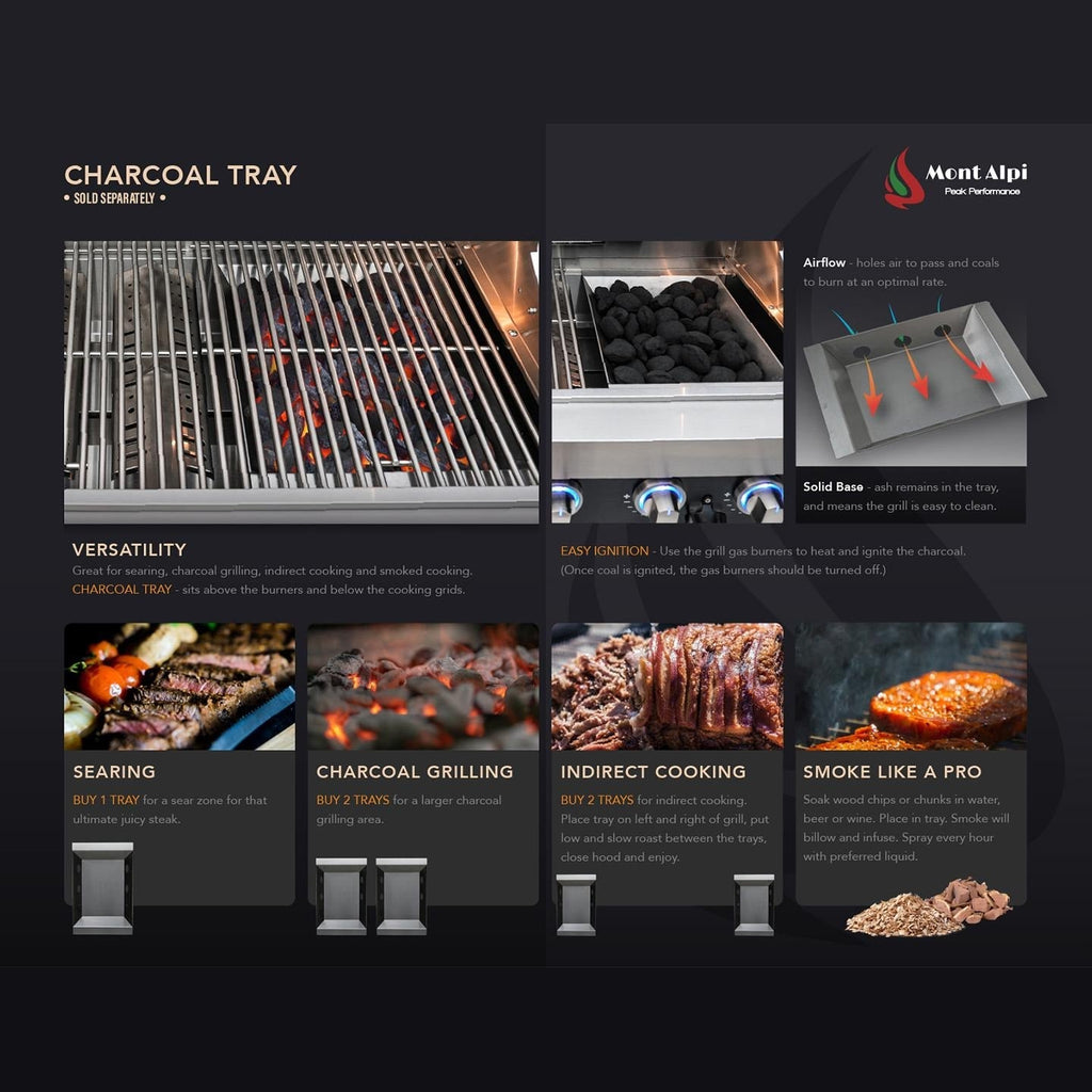 Mont Alpi 805 Deluxe Island Grill with 90 Degree Corner, MAi805-D90C