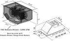 ZLINE 40 in. Range Hood Insert Stainless Steel Remote Blower Ducted 695-RD-40