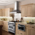 ZLINE 36 in Wall Mount Range Hood 400 CFM Stainless Steel with CrownSound Bluetooth Speakers (KL3CRN-BT-36)