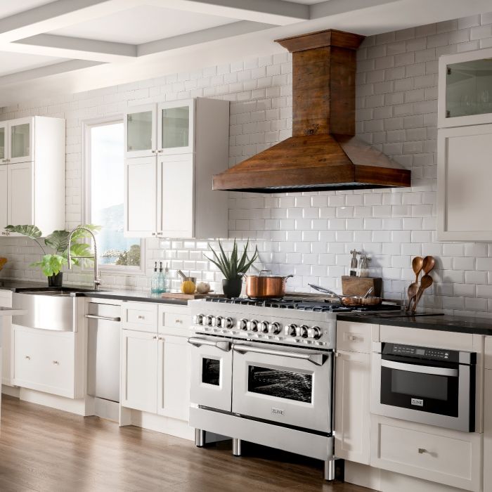 ZLINE 48-Inch Professional Dual Fuel Range with Gas Cooktop and Electric Convection Oven in Stainless Steel (RA48)
