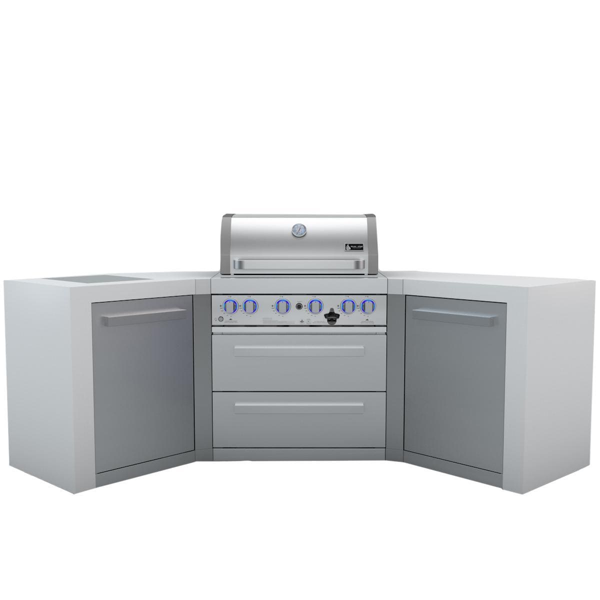 Mont Alpi 400 Deluxe Island Grill with 45 Degree Corners, MAi400-D45
