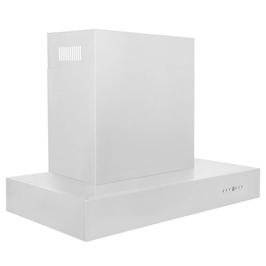 ZLINE 36 in. Wall Mount Range Hood 400 CFM Stainless Steel Ducted 4-Speed LED Lighting (KECOM-36)
