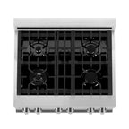 ZLINE 30 in. Dual Fuel Range with Gas Cooktop and Electric Oven in Stainless Steel with Red Matte Door (RA-RM-30)