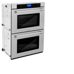 ZLINE Appliance Package - 30" Professional Double Wall Oven, 30" Rangetop, Range Hood In Satin Stainless Steel, 3KP-RTSRH30-AWD