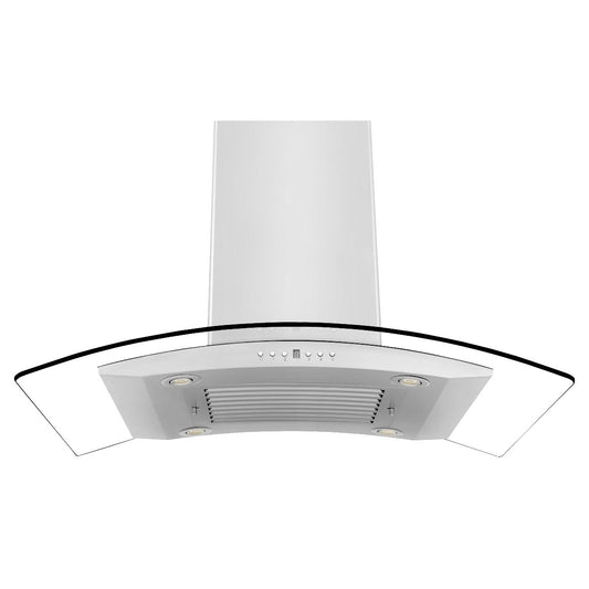 ZLINE 36 in Island Range Hood Stainless Steel 4-Speed Fan LED Lighting (GL14i-36)