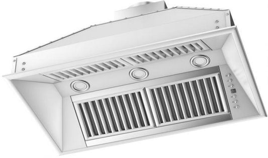 ZLINE 34" Range Hood Insert – Island Mount, 21" Depth, Stainless Steel, 4-Speed Fan, 700 CFM (721i-34)