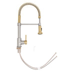 ZLINE Autograph Apollo Pull Down Spring Single Handle Kitchen Faucet in Brushed Nickel and Champagne Bronze, APL-KF-ZBNCB