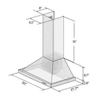 ZLINE 30 Inch Wall Mount Range Hood Oil-Rubbed Bronze Finish 4-Speed Fan LED Lighting (KB2-BCXXX-30)