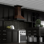 ZLINE 30 Inch Wooden Wall Mount Range Hood Antigua Walnut Finish Designer Series KBAR-30