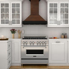 ZLINE 48 in. Wall Mount Range Hood in Antigua Wood and Walnut Finish, KBAR-48