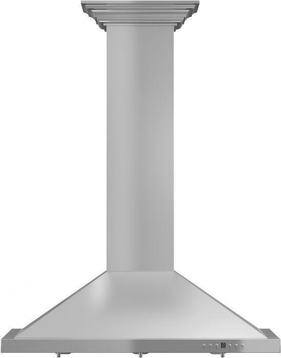 ZLINE 42 in. Wall Mount Range Hood Convertible Vent Stainless Steel Crown Molding KBCRN (KBCRN-42)