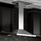 ZLINE 42 in. Wall Mount Range Hood Convertible Vent Stainless Steel Crown Molding KBCRN (KBCRN-42)