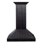 ZLINE 30 Inch Wall Mount Range Hood Wooden Rustic Dark Finish Convertible Ventilation KPDD-30