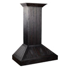 ZLINE 30 Inch Wall Mount Range Hood Wooden Rustic Dark Finish Convertible Ventilation KPDD-30