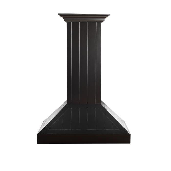 ZLINE 36 in Wall Mount Range Hood Wooden Black Finish Kitchen Ventilation (KPCC-36)