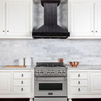 ZLINE 30 Inch Wall Mount Range Hood Wooden Rustic Dark Finish Convertible Ventilation KPDD-30