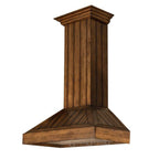 ZLINE 36 in. Wall Mount Range Hood – Rustic Light Wood Finish – Wooden Design – KPLL-36