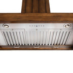 ZLINE 36 in. Wall Mount Range Hood – Rustic Light Wood Finish – Wooden Design – KPLL-36