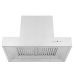 ZLINE 36 in. Wall Mount Range Hood 400 CFM Stainless Steel Ducted 4-Speed LED Lighting (KECOM-36)