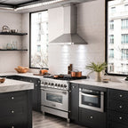 ZLINE 48 in. Wall Mount Range Hood 400 CFM Stainless Steel with CrownSound Bluetooth Speakers (KBCRN-BT-48)