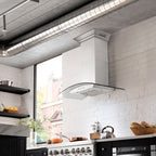 ZLINE 36 in. Wall Mount Range Hood Stainless Steel 400 CFM CrownSound Bluetooth Speakers (KZCRN-BT-36)