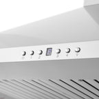 ZLINE 30 in. Wall Mount Range Hood, Stainless Steel, 400 CFM, CrownSound Bluetooth Speakers (KF1CRN-BT-30)