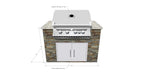 Napoleon BIG32RB Gas BBQ Grill Island with 30x19 Double Access Doors