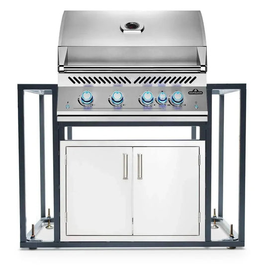 Napoleon BIG32RB Gas BBQ Grill Island with 30x19 Double Access Doors