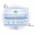 Napoleon Built-In 700 Series 32-inch Gas Grill with Rear Infrared Burner BIG32RB-1, Matte Black