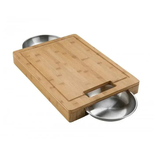 Napoleon Grills Cutting Board with Stainless Steel Bowls