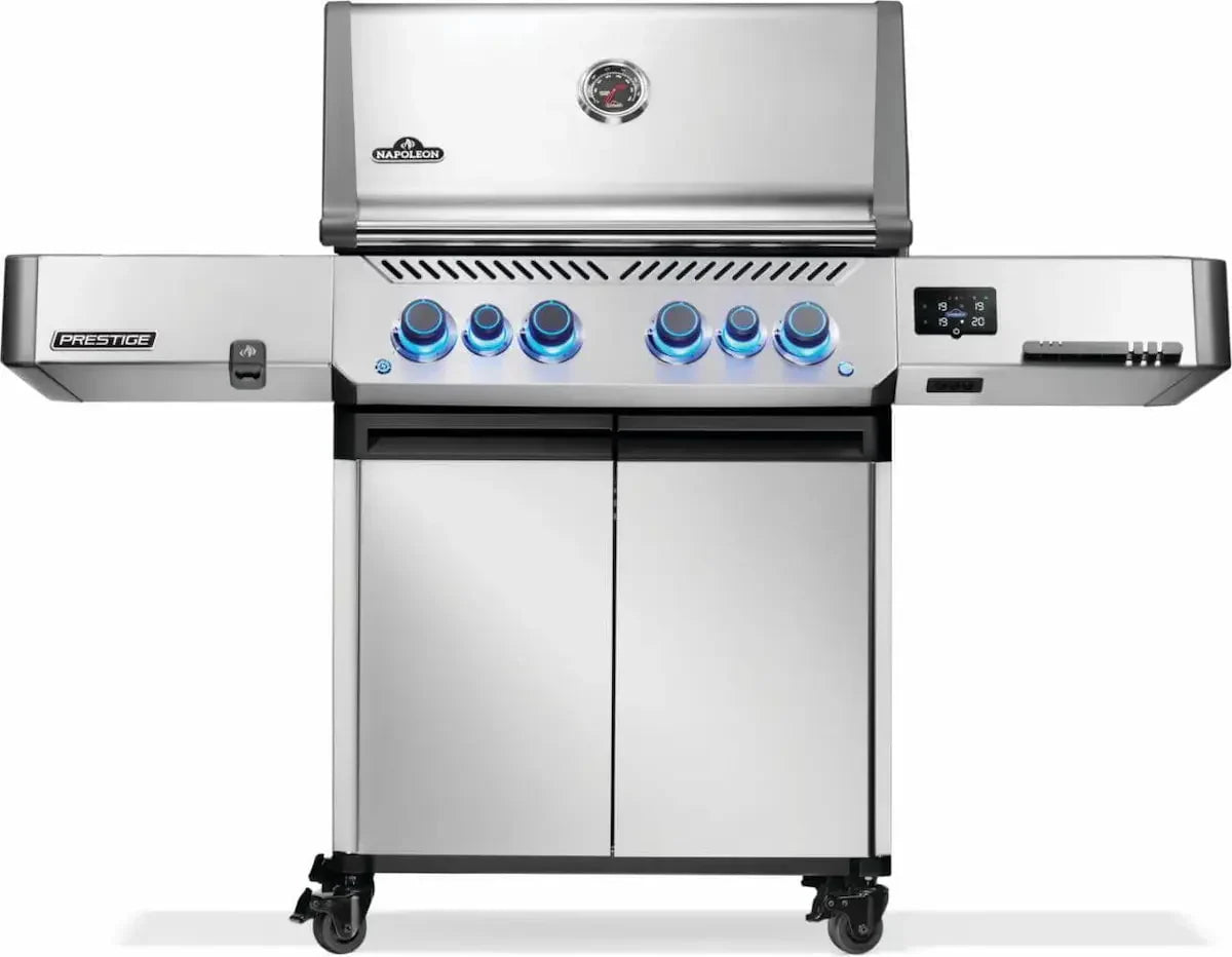 Napoleon Prestige 500 Connected Gas BBQ Grill with Infrared Side & Rear Burner, Stainless Steel