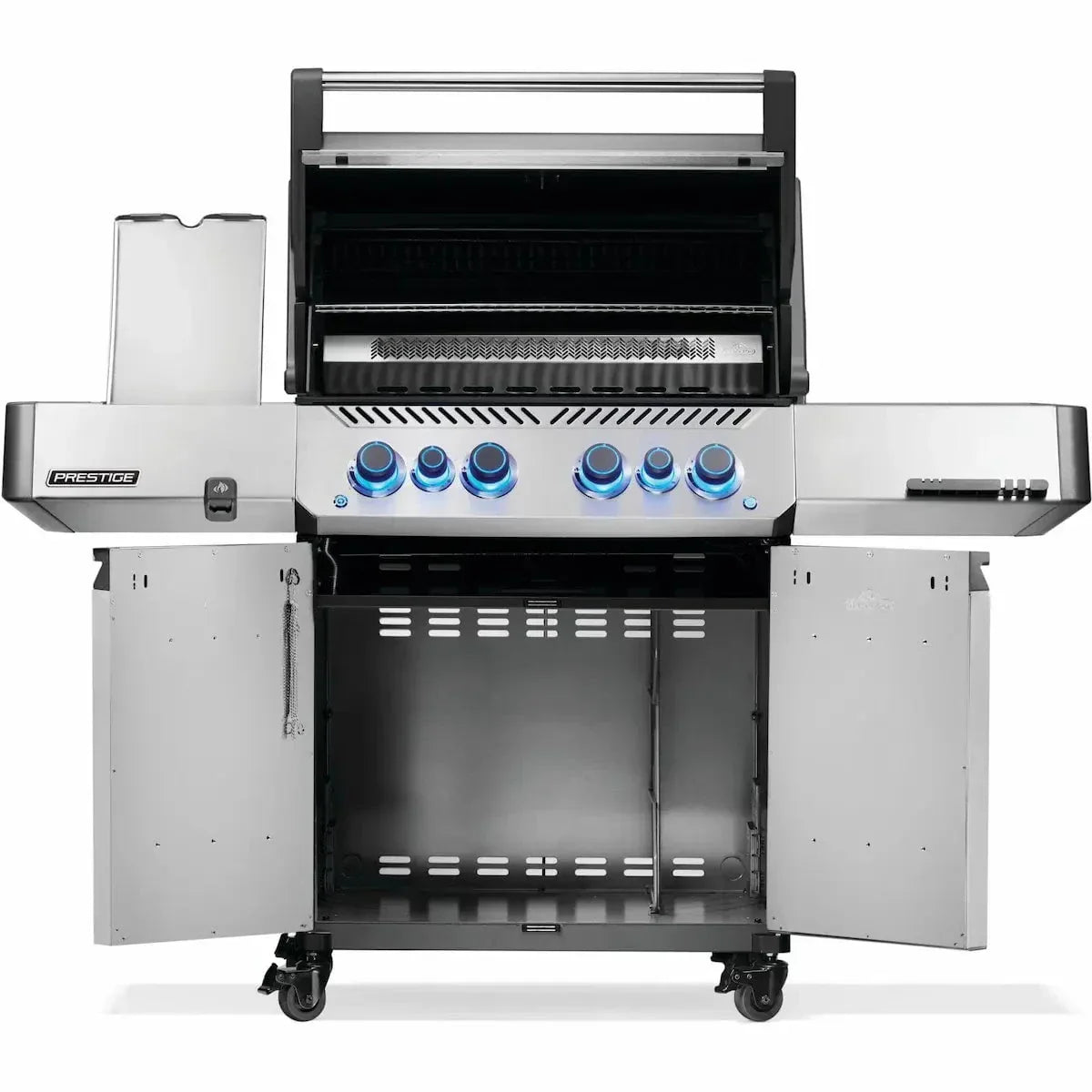 Napoleon Prestige 500 Gas BBQ Grill with Infrared Side and Rear Burner, Stainless Steel