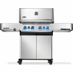 Napoleon Prestige 500 Gas BBQ Grill with Infrared Side and Rear Burner, Stainless Steel