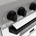 ZLINE Autograph 30 in. Dual Fuel Range 4.0 cu. ft. Gas Cooktop with Electric Convection Oven, White Matte Door and Black Matte Accents (RAZ-WM-30-MB)