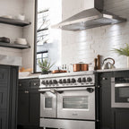 ZLINE 48-Inch Professional Gas Range with Electric Oven, Stainless Steel, Brass Burners (RA-BR-48)