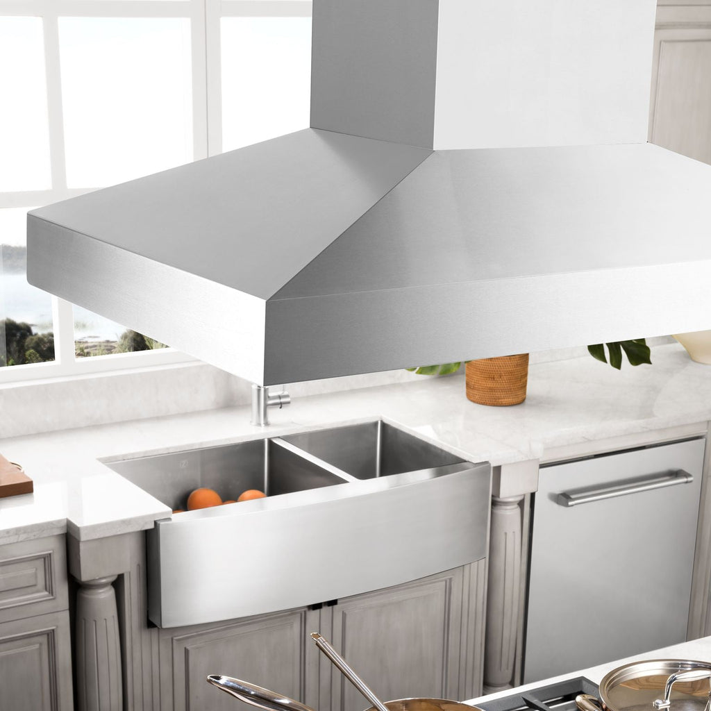 ZLINE 48 Inch Island Mount Range Hood Convertible Stainless Steel 400 CFM (KL3i-48)