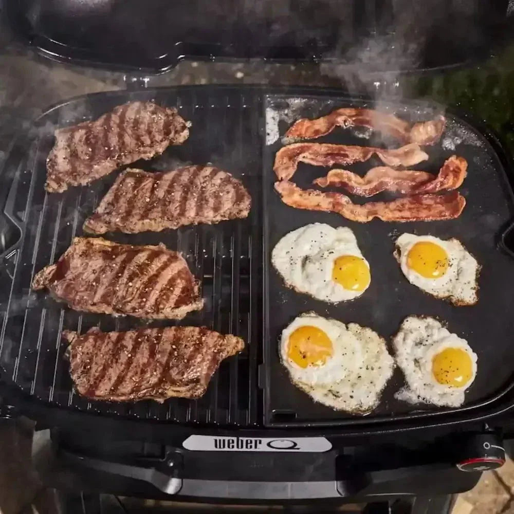 Weber Q 2800N+ Gas BBQ Grill with Stand, Midnight Black