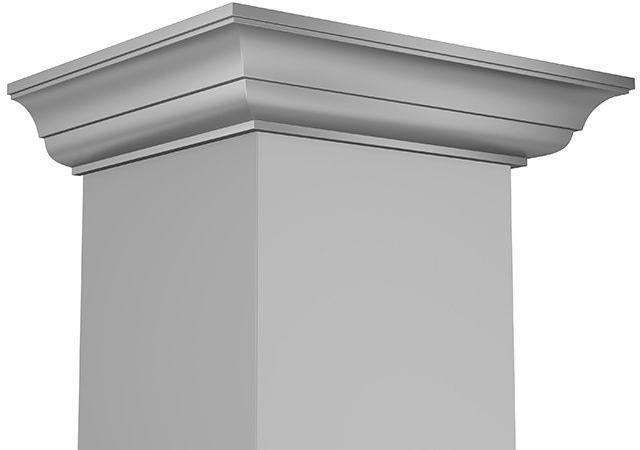 ZLINE 42 in. Wall Mount Range Hood Convertible Vent Stainless Steel Crown Molding KBCRN (KBCRN-42)