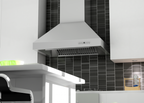 ZLINE 48 in Wall Mount Range Hood Stainless Steel 700 CFM Ducted Ventilation Dishwasher-Safe Baffle Filters LED Lighting (667-48)