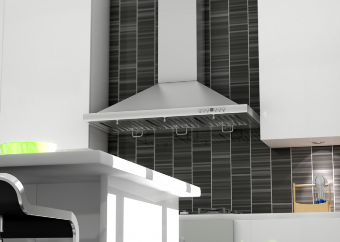 ZLINE 48 in Wall Mount Range Hood Stainless Steel Convertible Vent Crown Molding (KBCRN-48)