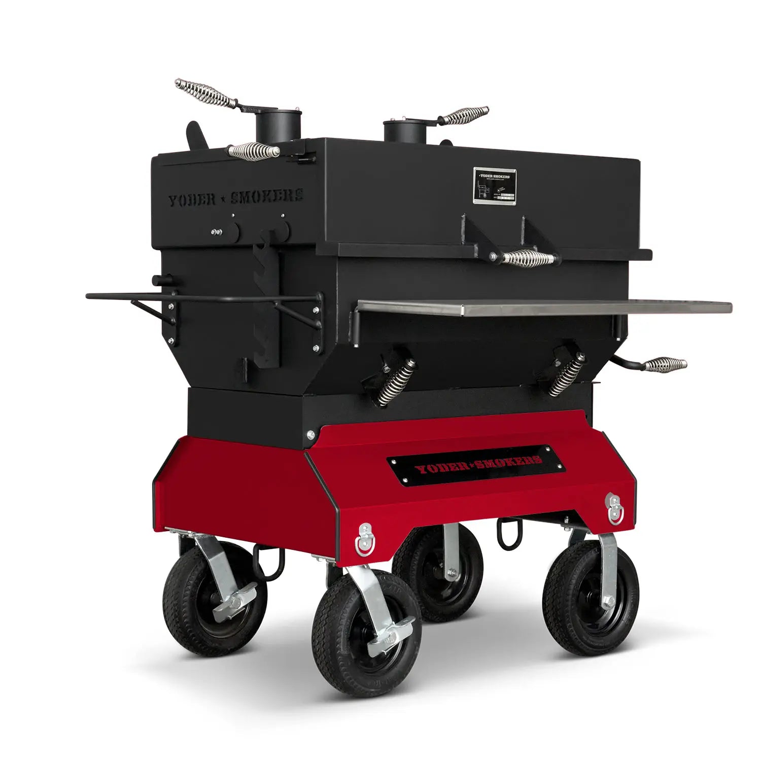 Yoder Smokers 24x36 Flat Top Adjustable Charcoal Grill on Competition Cart