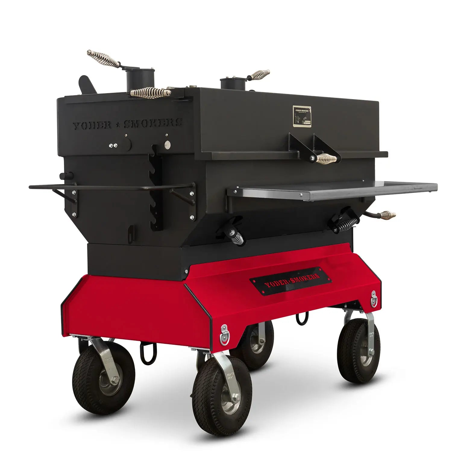 Yoder Smokers 24x48 Flat Top Adjustable Charcoal Grill on Competition Cart
