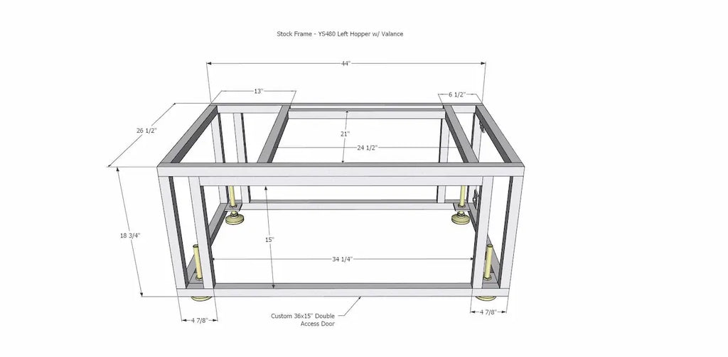 Yoder Smokers Built-In YS480s Pellet Grill Island with Double Access Doors
