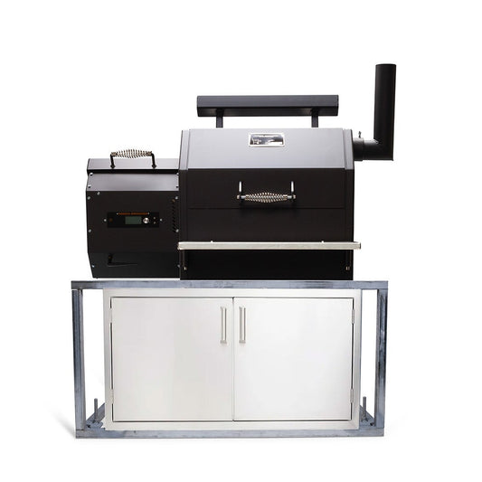 Yoder Smokers Built-In YS480s Pellet Grill Island with Double Access Doors