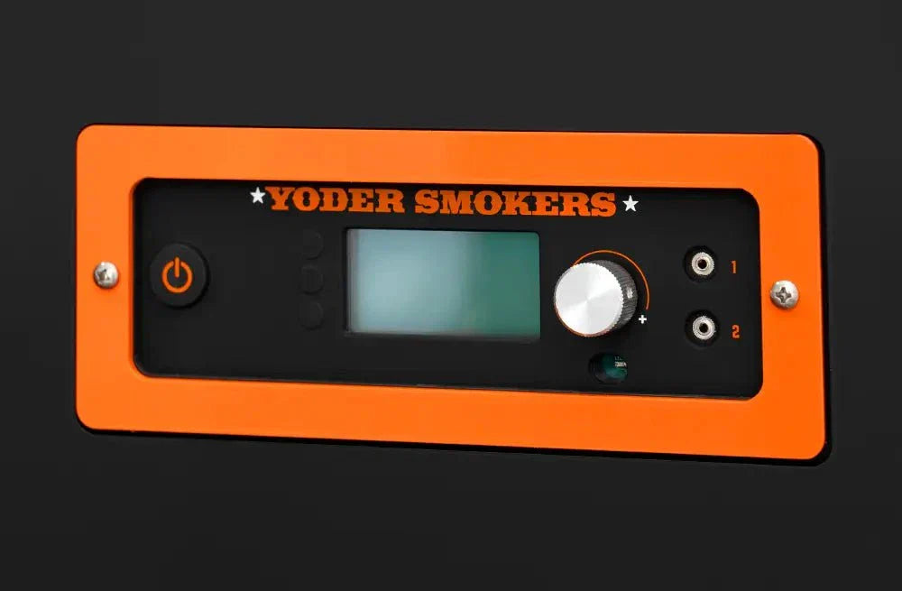 Yoder Smokers Cimarron S Pellet Smoker on a Competition Cart