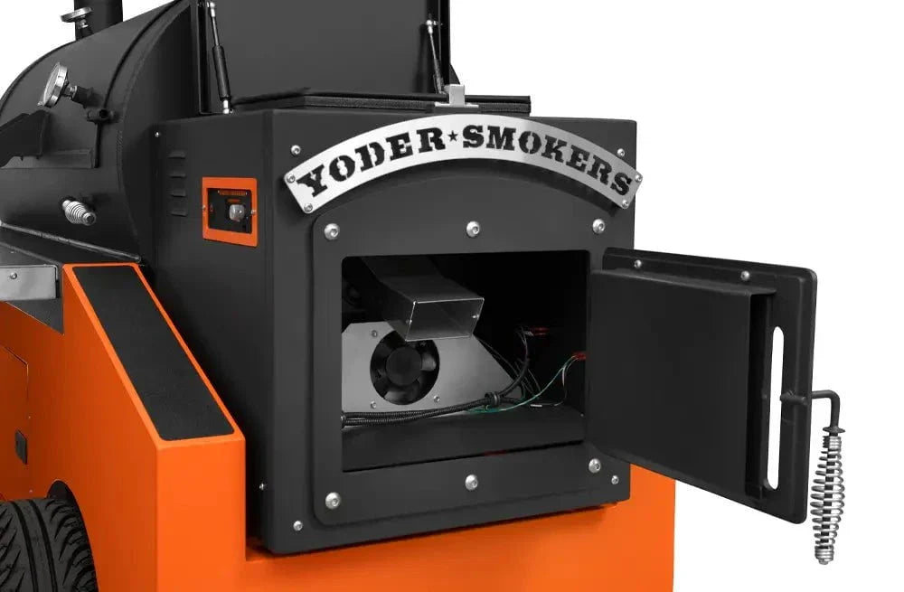 Yoder Smokers Cimarron S Pellet Smoker on a Competition Cart